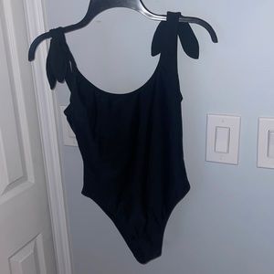 Black one piece bathing suit
